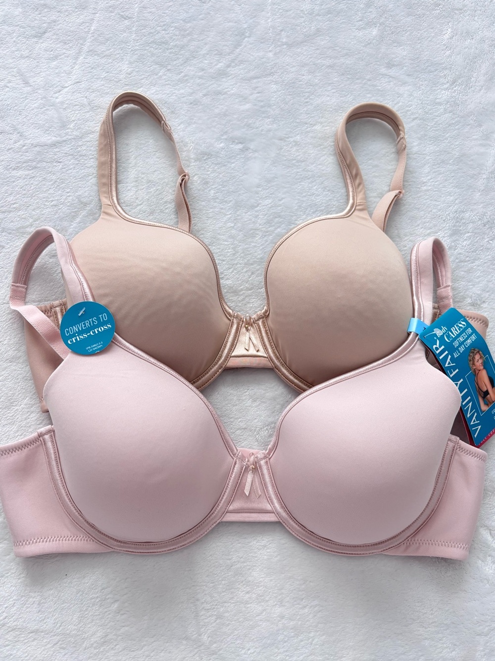 VANITY FAIR Body Caress 2-Pack Full Coverage Convertible Underwire Bra--NWT--36C
